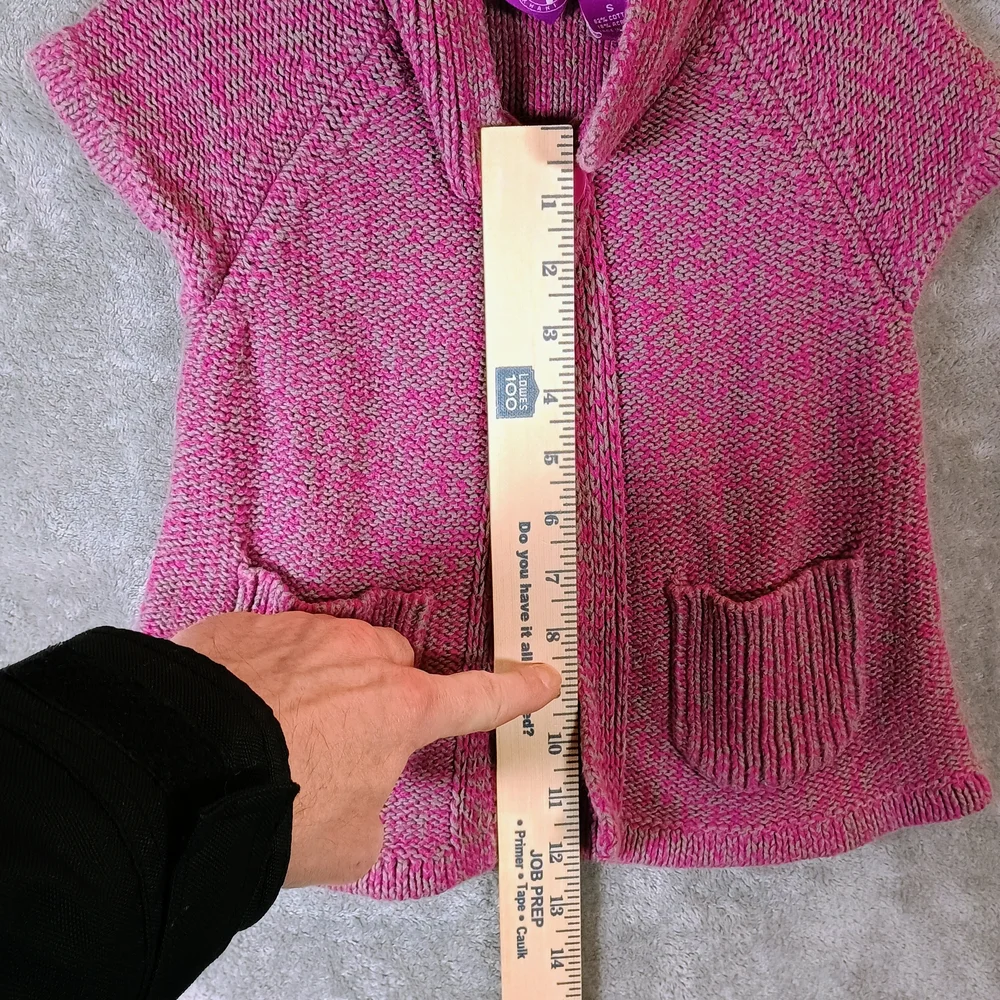 Charming Pink Knit Kids Cape Size Small